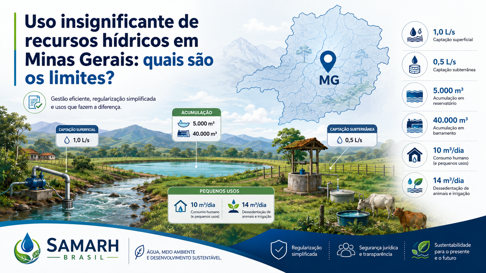 Uso insignificante de recursos hídricos em Minas Gerais: quais são os limites?